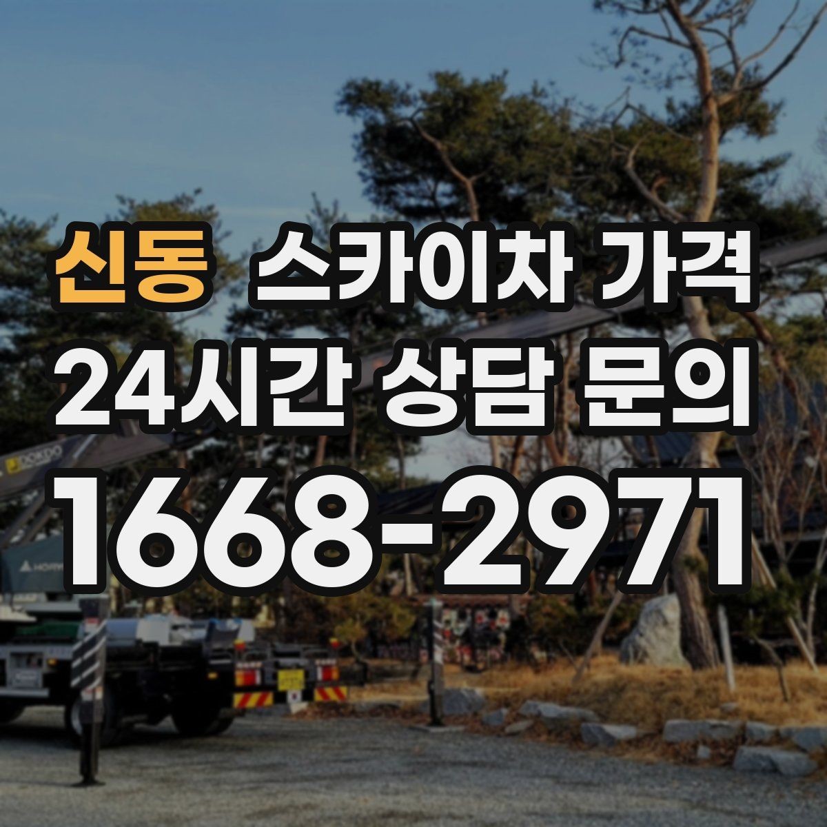 신동 스카이차 가격 '너무 싼 견적'이 불안한 이유