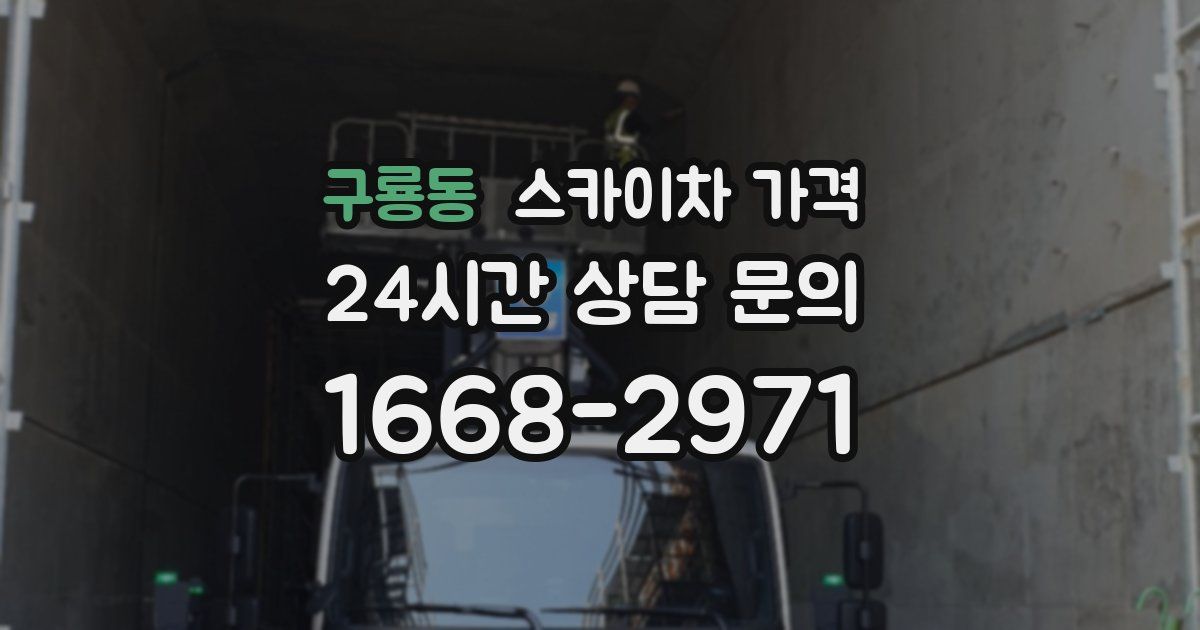 구룡동 스카이차 가격