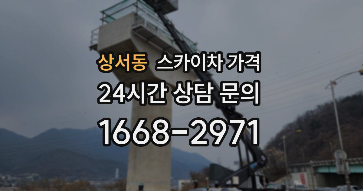 상서동 스카이차 가격