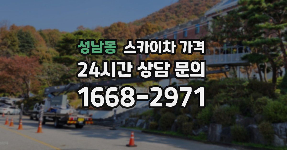 성남동 스카이차 가격