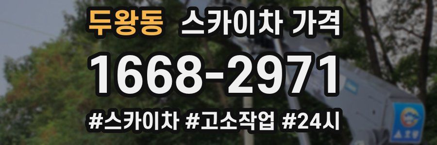 두왕동 스카이차 가격