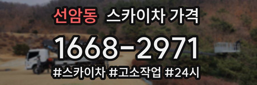 선암동 스카이차 가격