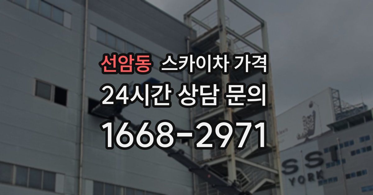 선암동 스카이차 가격