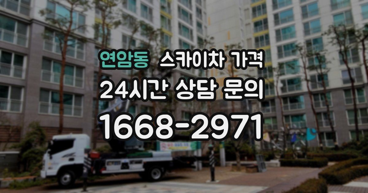 연암동 스카이차 가격