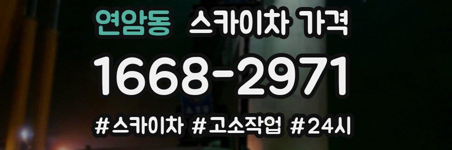 연암동 스카이차 가격