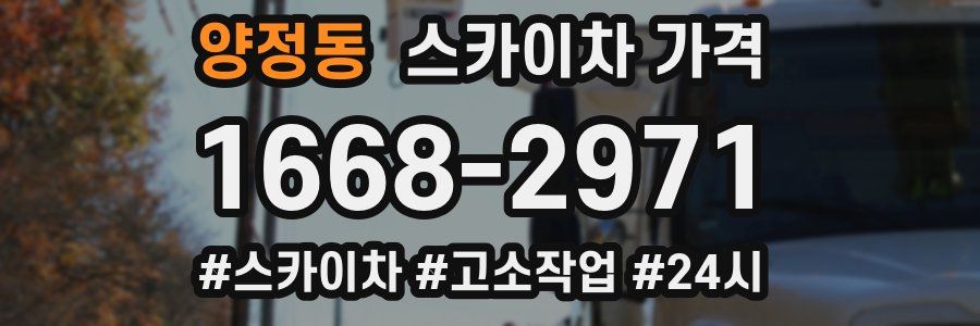 양정동 스카이차 가격