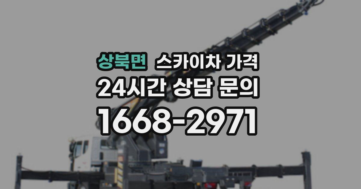 상북면 스카이차 가격