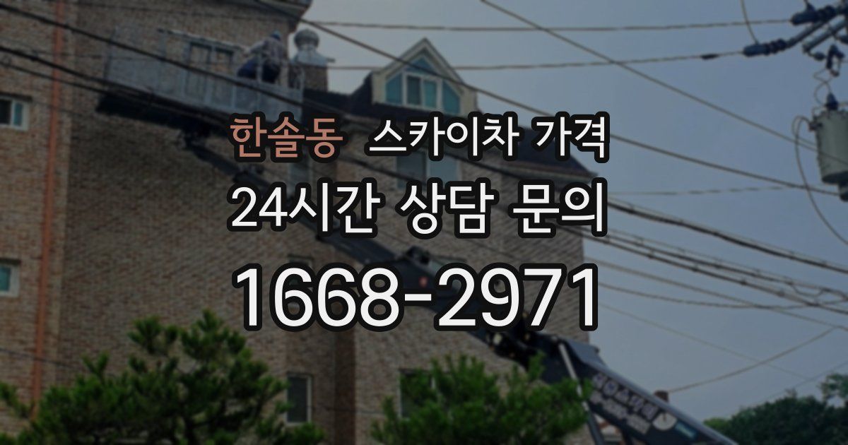 한솔동 스카이차 가격