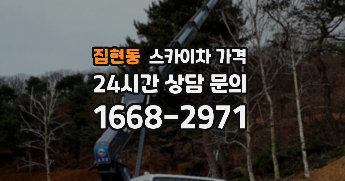 집현동 스카이차 가격