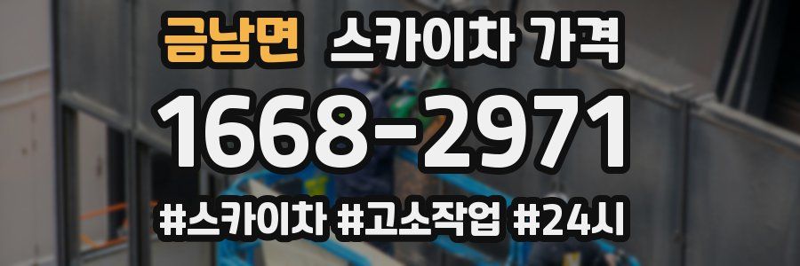 금남면 스카이차 가격