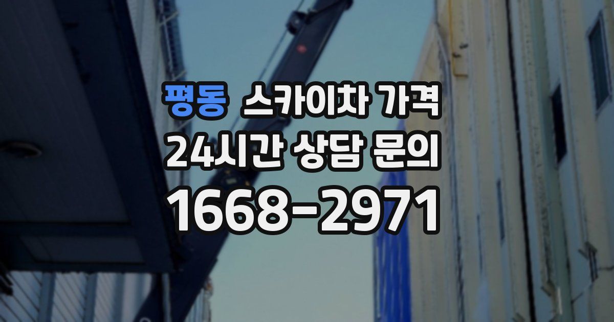 평동 스카이차 가격