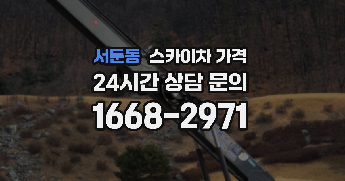 서둔동 스카이차 가격