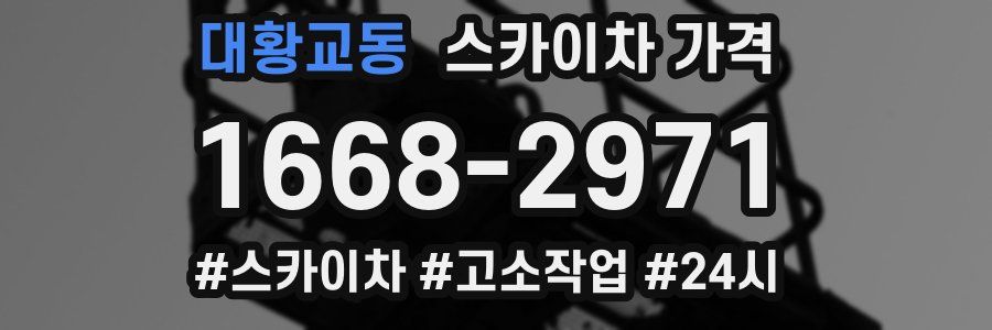 대황교동 스카이차 가격