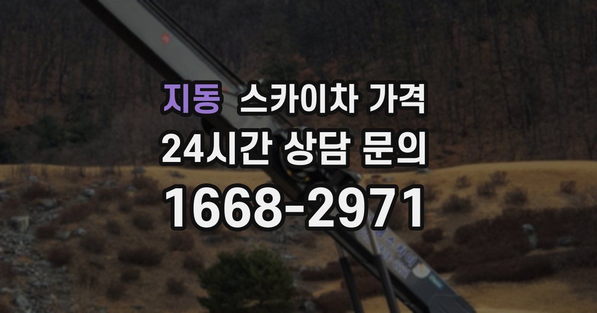 지동 스카이차 가격