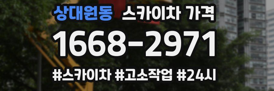 상대원동 스카이차 가격