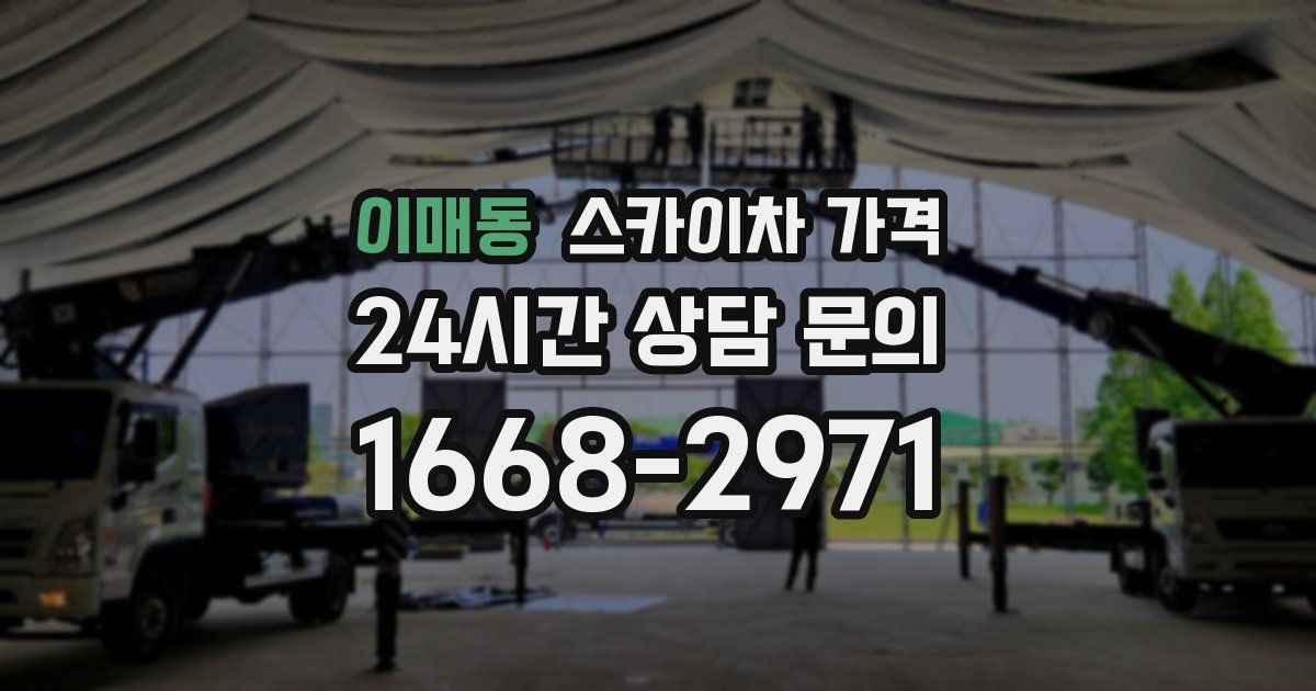 이매동 스카이차 가격