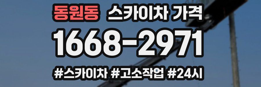 동원동 스카이차 가격