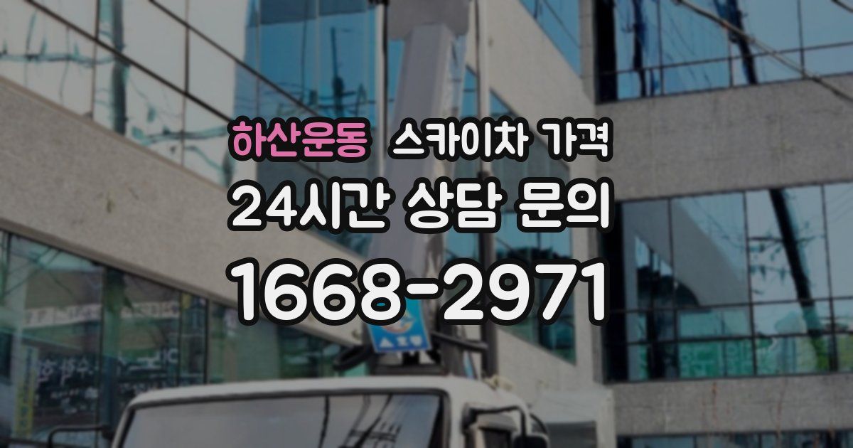 하산운동 스카이차 가격