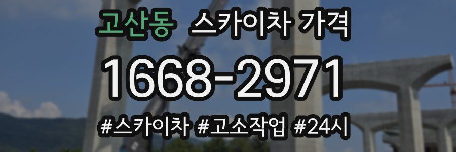 고산동 스카이차 가격