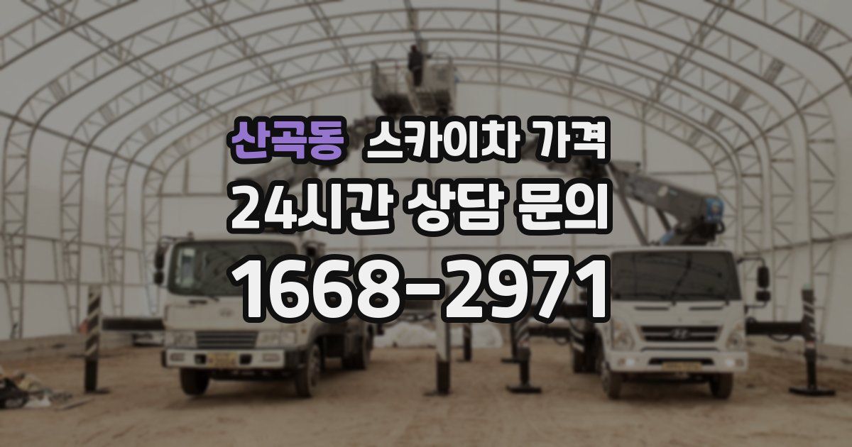 산곡동 스카이차 가격