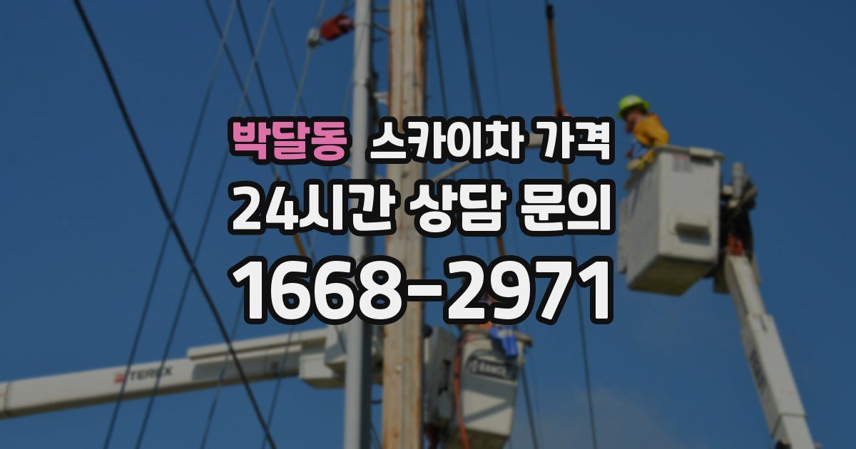 박달동 스카이차 가격