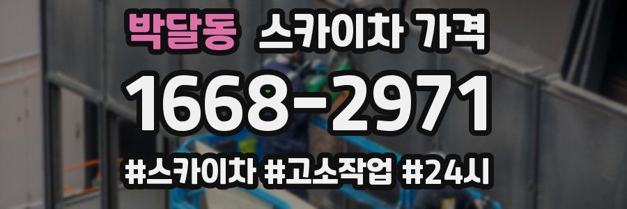 박달동 스카이차 가격