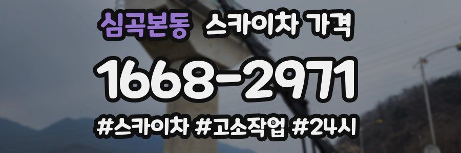 심곡본동 스카이차 가격