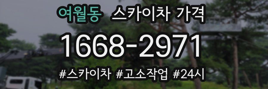 여월동 스카이차 가격