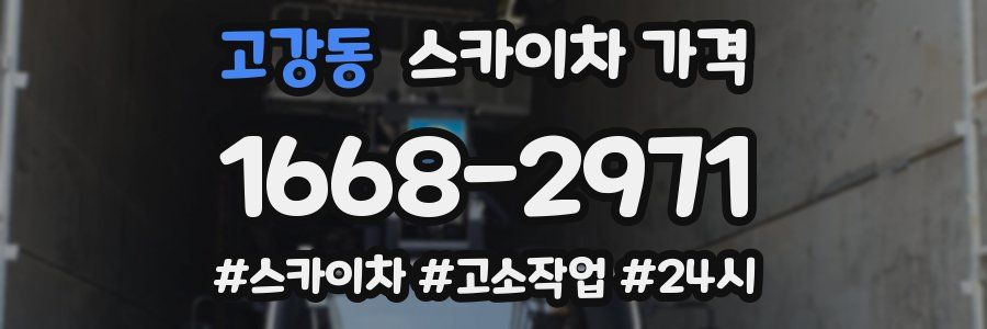 고강동 스카이차 가격