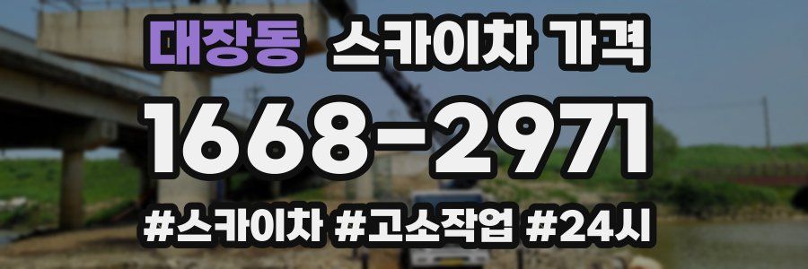 대장동 스카이차 가격