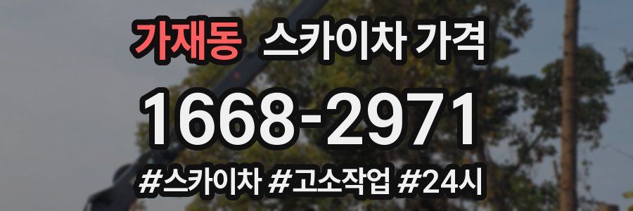 가재동 스카이차 가격