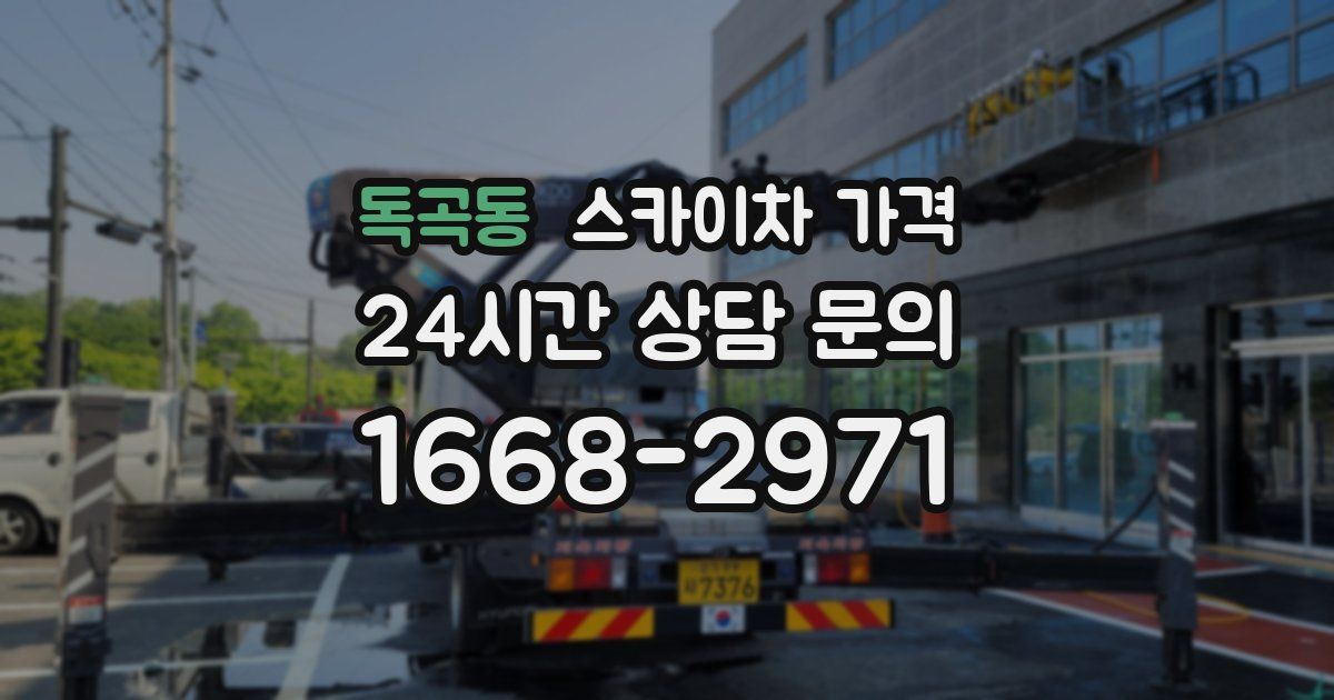 독곡동 스카이차 가격