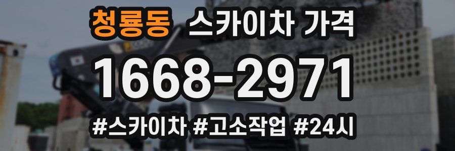 청룡동 스카이차 가격