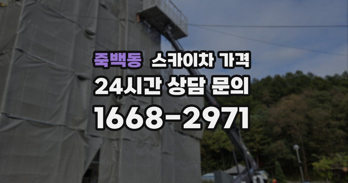 죽백동 스카이차 가격