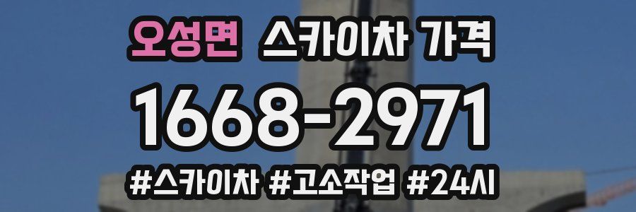 오성면 스카이차 가격