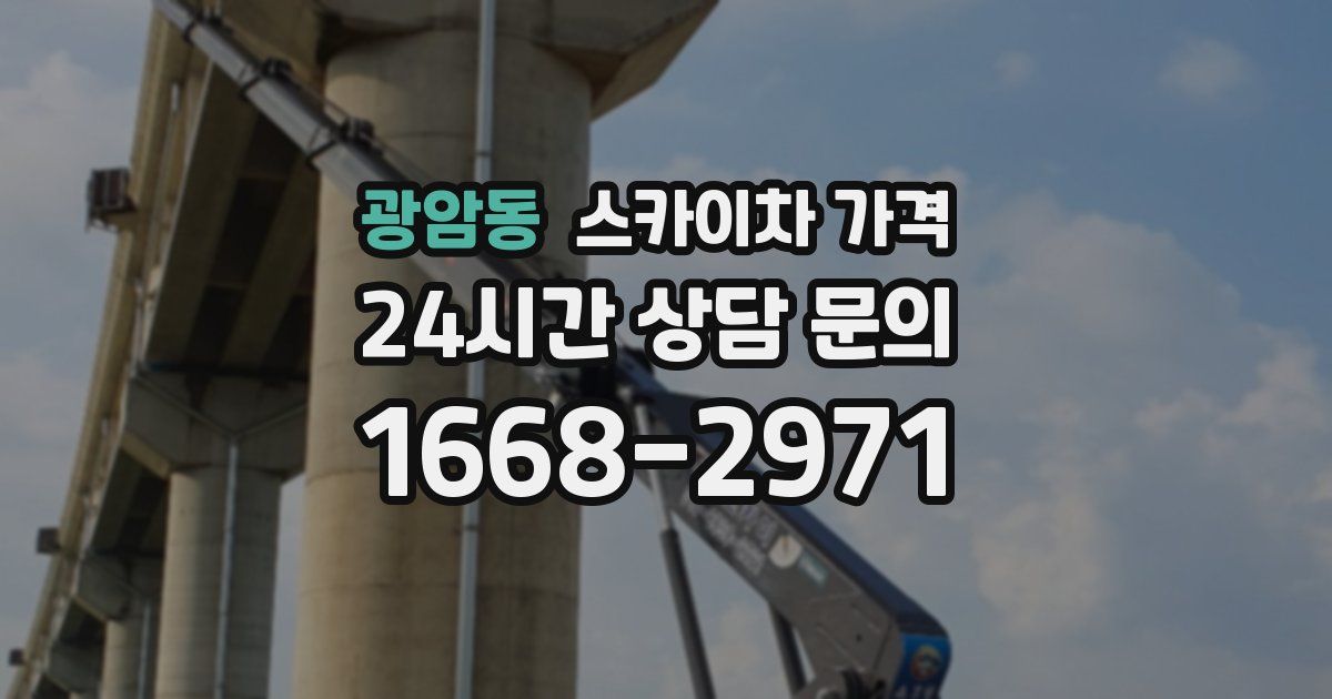 광암동 스카이차 가격