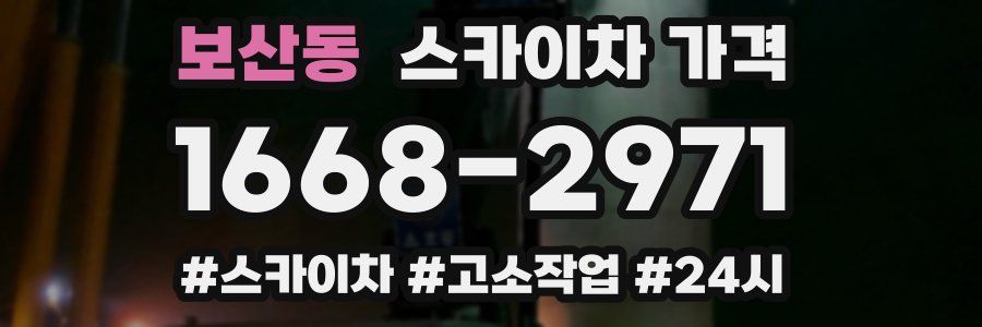 보산동 스카이차 가격