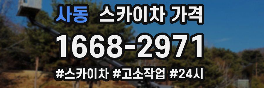 사동 스카이차 가격