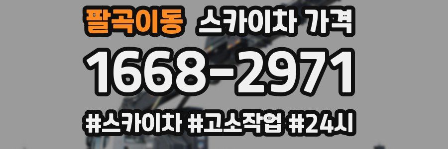 팔곡이동 스카이차 가격