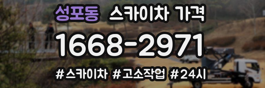 성포동 스카이차 가격