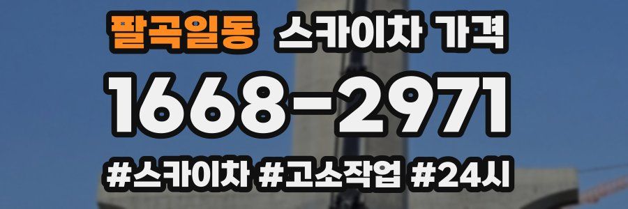 팔곡일동 스카이차 가격