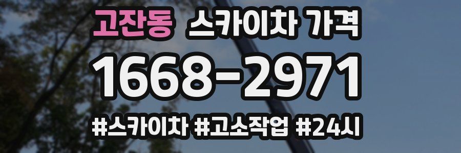 고잔동 스카이차 가격