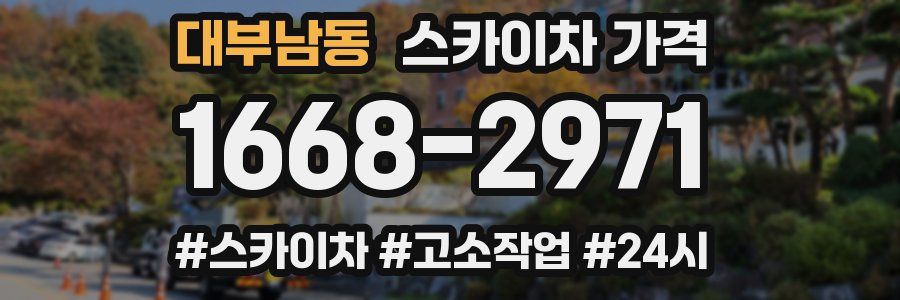 대부남동 스카이차 가격