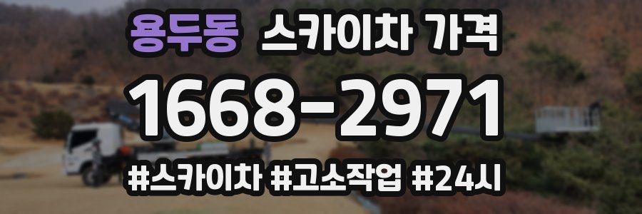 용두동 스카이차 가격