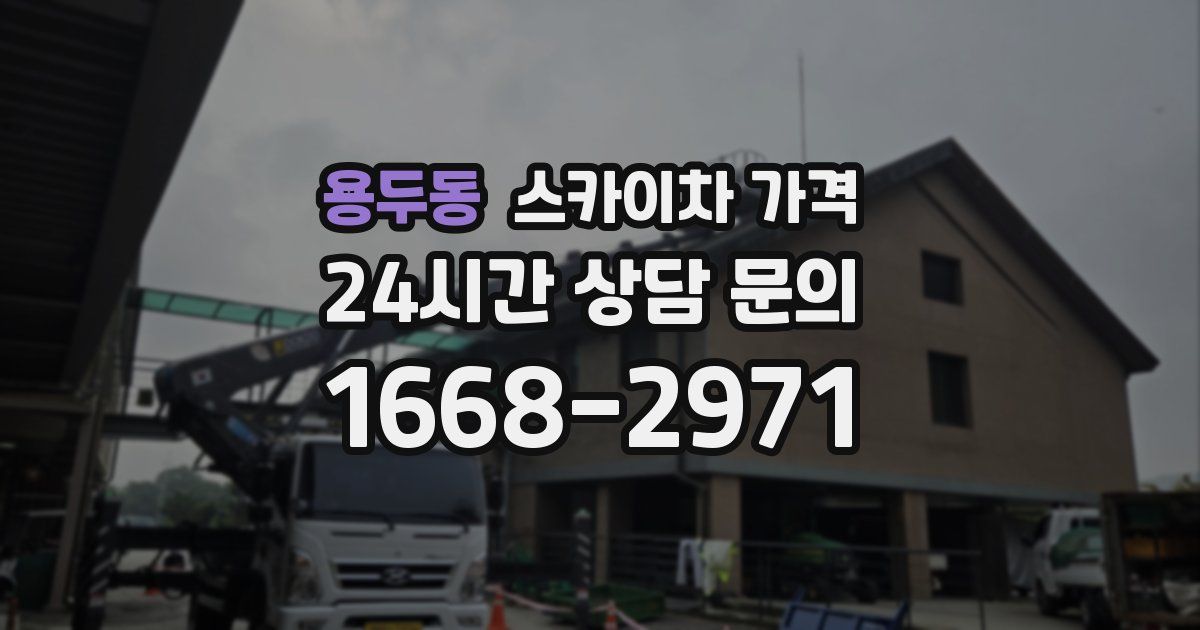 용두동 스카이차 가격