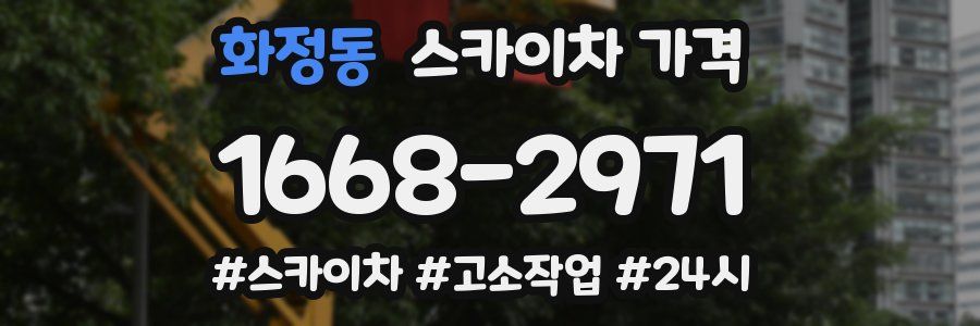 화정동 스카이차 가격