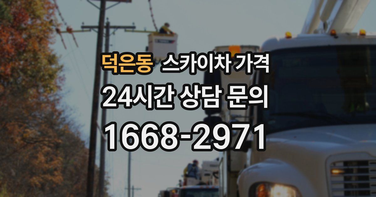 덕은동 스카이차 가격