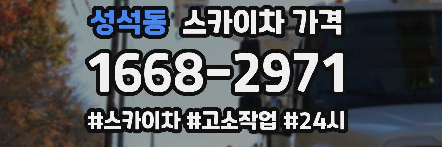 성석동 스카이차 가격