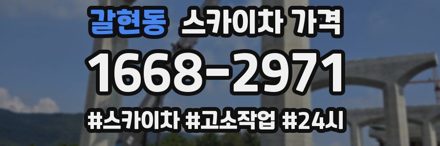 갈현동 스카이차 가격
