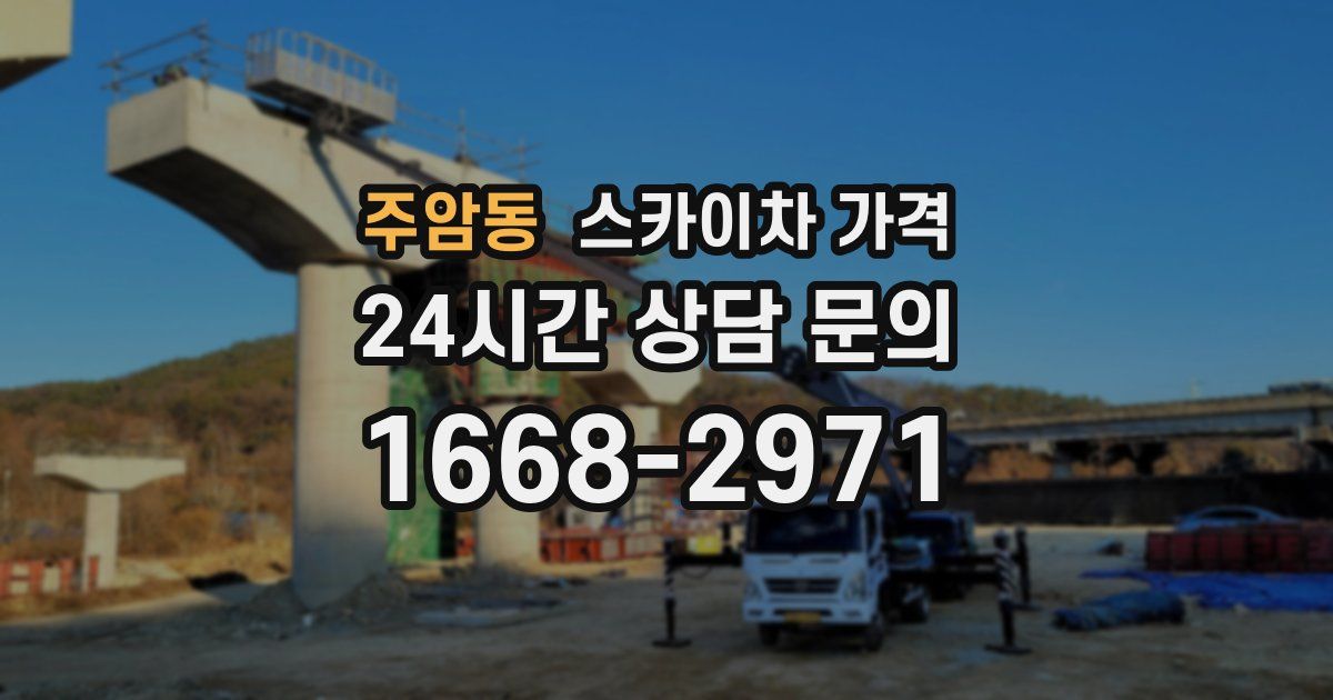 주암동 스카이차 가격